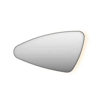 INK SP23 Spiegel - 120x4x70cm - LED - onder en boven - colour changing - dimbaar - organisch - in stalen kader - links aluminium zwart mat