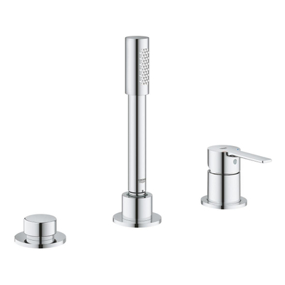 GROHE Lineare New afbouwdeel voor 3-gats badrandkraan met omstel met handdouche en doucheslang 200cm chroom