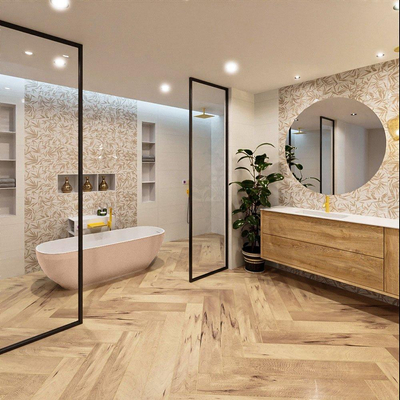 MONDIAZ ROCK Vrijstaand bad - 170x70cm - kleur Rosee / Talc