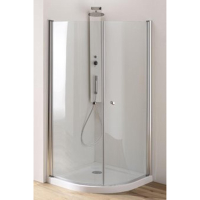 Plieger Royal hoekinstap 1/4 rond 6mm glas 90x190cm chroom