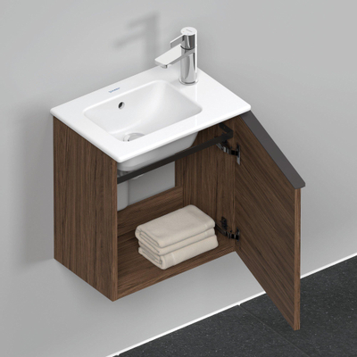 Duravit D-Neo wastafelonderkast 41x44x27.4cm Rechtsdraaiend 1 deur Noten (donker) Mat