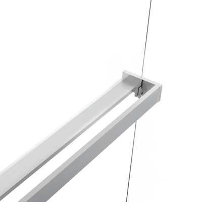 Fortifura Galeria handdoekrek voor inloopdouche - klemmen - inkortbaar - geborsteld RVS