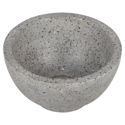 Differnz River waskom - 23x23x12cm - terrazzo grijs/grof