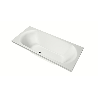 Xenz Cuba ligbad - 180x80cm - met overloop - zonder afvoer - Acryl Edelweiss mat