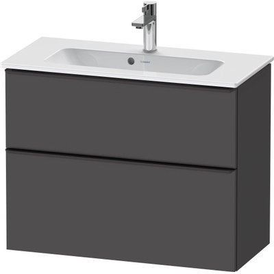 Duravit D-Neo wastafelonderkast 81x62.5x37.2cm 2 lades Grafiet Mat