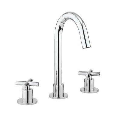 Crosswater MPRO Crosshead Wastafelkraan - 3gats - kruisgreep - chroom