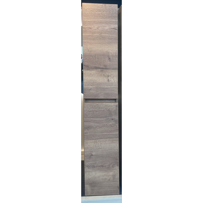 SaniClass Aurora Hoge kast - 180x35x35cm - Linksdraaiend - 2 deuren - greeploos - Roble OUTLETSTORE
