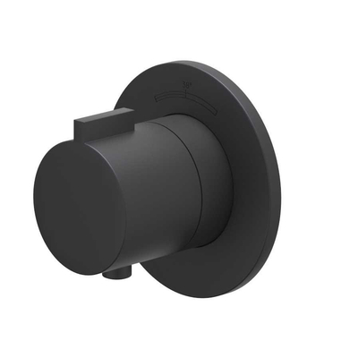 IVY Pact Afbouwdeel - voor Inbouwthermostaat - Symmetry - rond rozet - Mat zwart PED