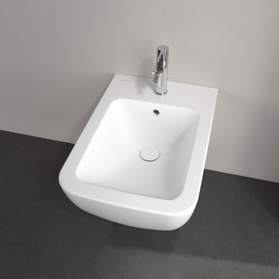 Villeroy & Boch Venticello wandbidet 1 kraangat 37.5x56cm met overloop ceramic+ stone white