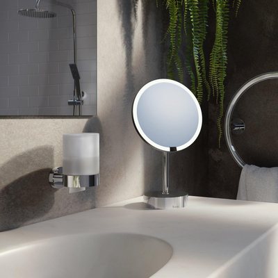 Smedbo Home Zeepdispenser - 150ml - wandmodel - chroom/mat glas