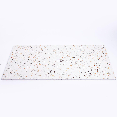 Adema Tops Topblad - 100.5x1.8x46cm - 1 afvoer - 1 kraangat - Terrazzo