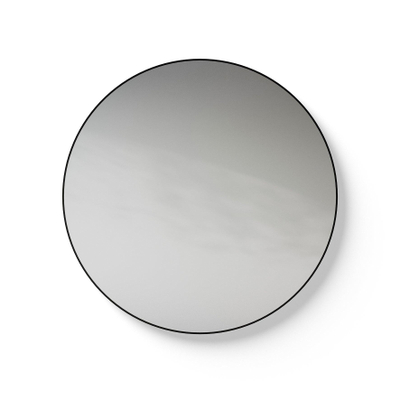 Looox Black line Mirror spiegel - rond 100cm - black line round zwart