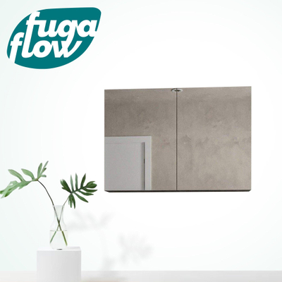 FugaFlow Eccelente Arredo spiegel badkamer spiegelkast - 100x70cm - zwartbruin