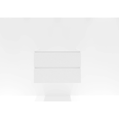 HR badmeubelen Infinity Wastafelonderkast - 80x44.8x55cm - 3D-front - 2 lades - greeploos - wit mat
