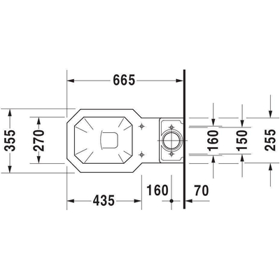 Duravit Serie 1930 staand toilet 38x39x65cm duoblok zonder reservoir diepspoel PK wit