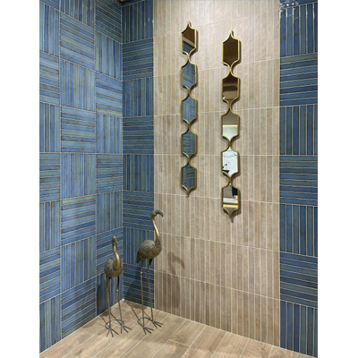 La Platera Cerámica Raku Keramische wandtegel - 35x35cm - 9.2mm - Blauw