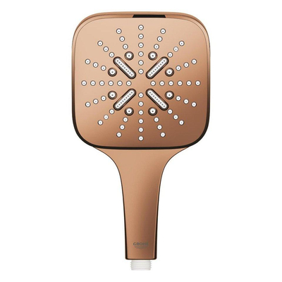 GROHE Rainshower Smartactive Regendoucheset Opbouw -hoofddouche vierkant 31cm - handdouche vierkant - plafondarm - inbouwbox - (glans) warm sunset