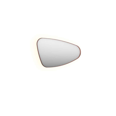 INK SP23 Spiegel - 80x4x50cm - LED onder en boven colour changing - dimbaar - organisch - in stalen kader - rechts aluminium koper geborsteld