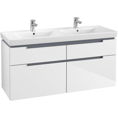 Villeroy & boch Subway 2.0 wastafelonderkast 128.7x59x44.9cm glossy white