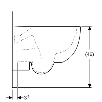 GeberitSestrageberit 300 comfort wwc diepspoel, rimfree, verhoogd,Wit