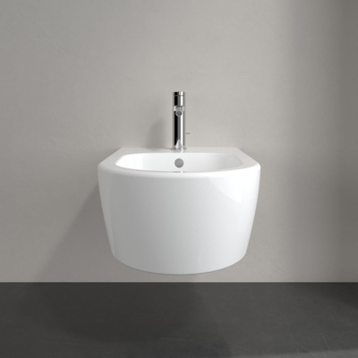 Villeroy & Boch Avento wandbidet 1 kraangat met overloop met verdekte bevestiging ceramic+ wit