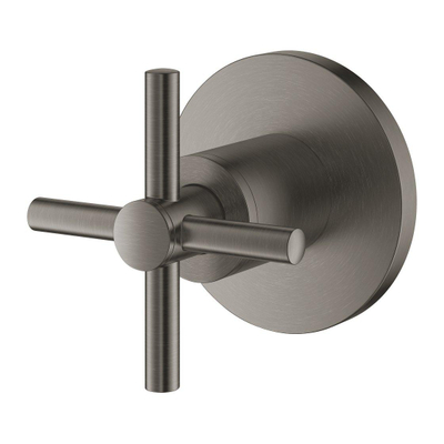 Grohe Atrio Inbouwthermostaat - 1 knop - stopkraan - met kruisgreep - brushed hard graphite