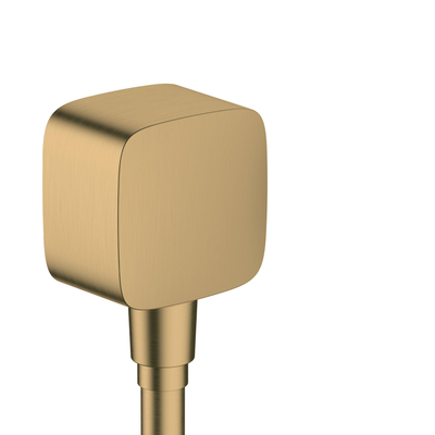 Hansgrohe FixFit E muuraansluitbocht m. terugslagklep kunststof brushed bronze