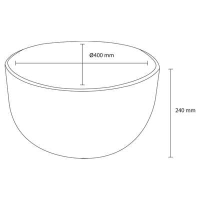 Differnz Tulip Waskom - 40x40x24cm - keramiek - mat lichtgrijs