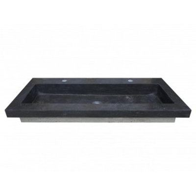 Wiesbaden Raw wastafel enkel met 2 kraangaten 120x46x5 cm hardsteen gezoet