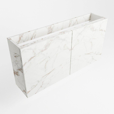 Mondiaz FOWY fonteinonderkast - 80x22x50cm - 2 deuren - push to open - softclose - Carrara