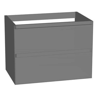 INK wastafelonderkast 70x52x45cm 2 lades greeploos gelakt