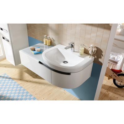 Villeroy en Boch Subway 2.0 hoge kast 35x165x37cm links inclusief 1 deur en 1 lade glanzend wit