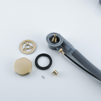 Fortifura Calvi badafvoercombinatie met draaibediening Geborsteld Messing PVD (Goud)