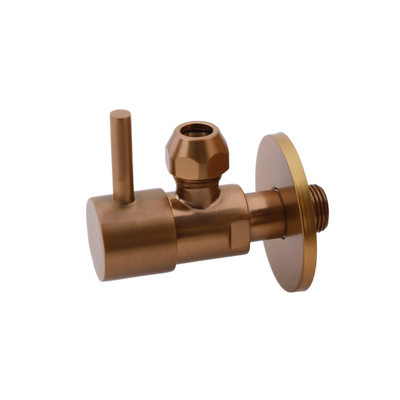 Xellanz Minimal hoekstopkraan 3/8" x 3/8" of knel 10 mm geborsteld brons koper