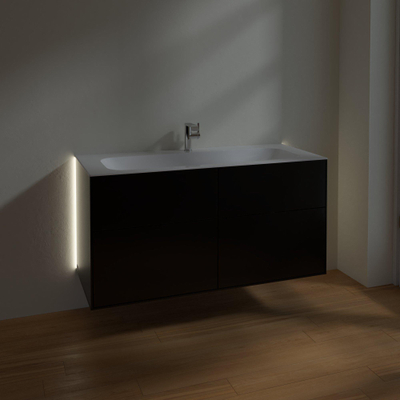 Villeroy & Boch Finion wastafelonderkast 119.6x59.1cm 4 lades Black matt