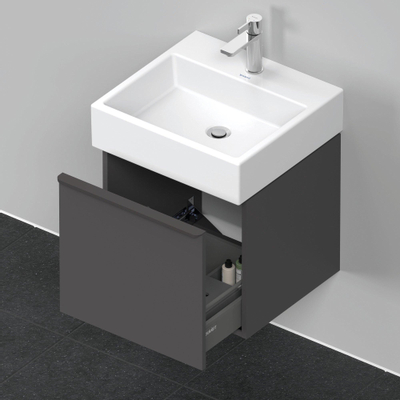 Duravit D-Neo wastafelonderkast 48.4x44x44.2cm 1 lade Grafiet Mat