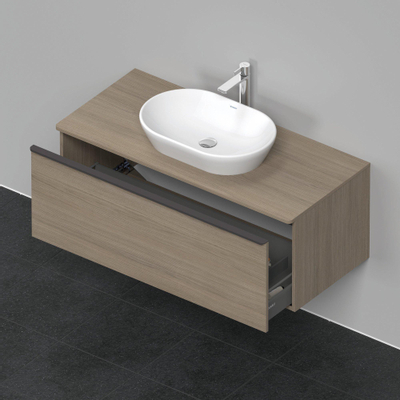 Duravit D-Neo wastafelonderkast 120x45.9x55cm 1 lade Eiken (terra) Mat