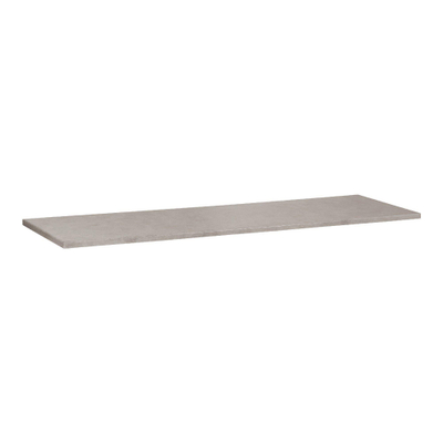 Saniclass Concrete wastafelblad 160x46x3cm zonder kraangat Gecoat Beton Grijs gemêleerd