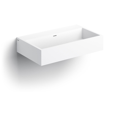 Clou Wash Me wastafel 70x42cm zonder plug aluite Wit mat