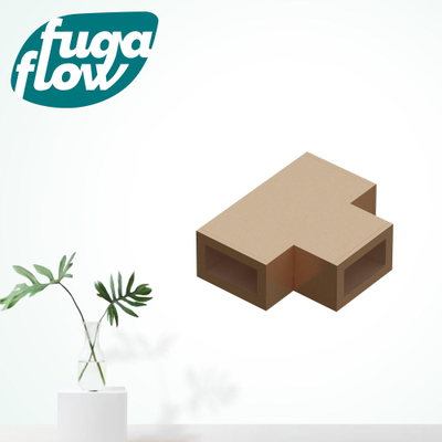 FugaFlow Eccelente Vetro T-verbindingstuk voor combinatie van stabilisatiestangen tussen vaste wand met zijwand Geborsteld Koper