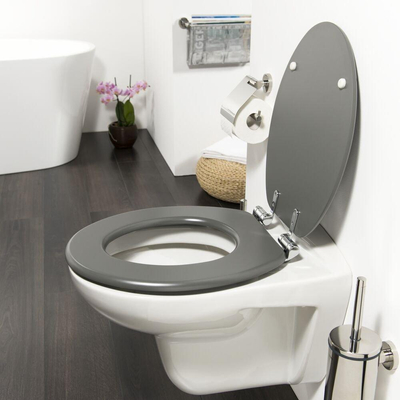 Tiger Toiletbril Baya Softclose MDF Lava Grijs 37.5x5x43cm