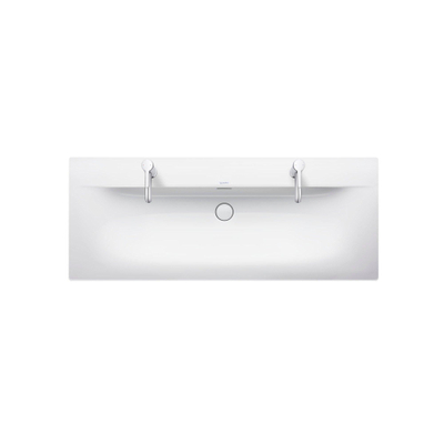 Duravit Viu meubelwastafel 2 kraangaten met overloop 123x49cm wit