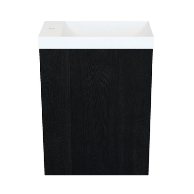 Arcqua Marble Fonteinset - 40x22x54.5cm - fontein mat wit - zonder overloop - oak black