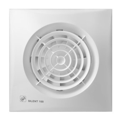 S&P SILENT 100 Douche-/toiletventilator H15.8xB15.8cm 230V Wit