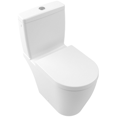 Villeroy & Boch Avento closetzitting met deksel met softclose en quick release ceramic+ stone white