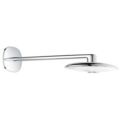 GROHE Rainshower Duo 360 Hoofddouche - 36x22cm - 2 straalsoorten - wandarm 45cm - moon white/chroom
