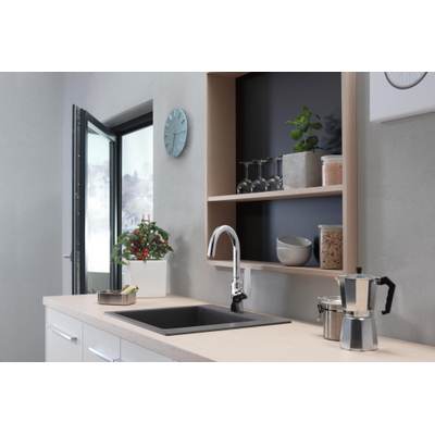 Hansgrohe M42 M421-H220 1-gats keukenkraan m. 360° draaibare uitloop chroom