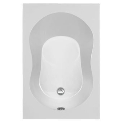 Plieger Compact solobad acryl 120x80cm 41cm diep met poten wit