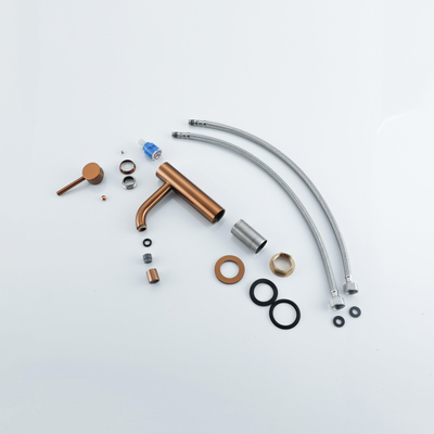 Fortifura Calvi Slim Wastafelkraan - 17.4cm - opbouw - Geborsteld koper PVD (Koper)