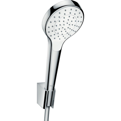 Hansgrohe Croma Select S PorterS badset met Croma Select S 1jet handdouche met wandhouder met Isiflex`B doucheslang 125cm wit/chroom